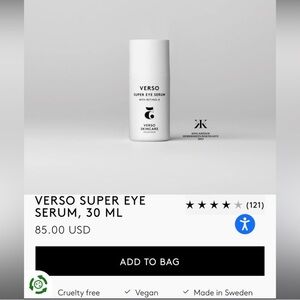 Verso Super Eye Serum with Retinol 8, 30ml NIB